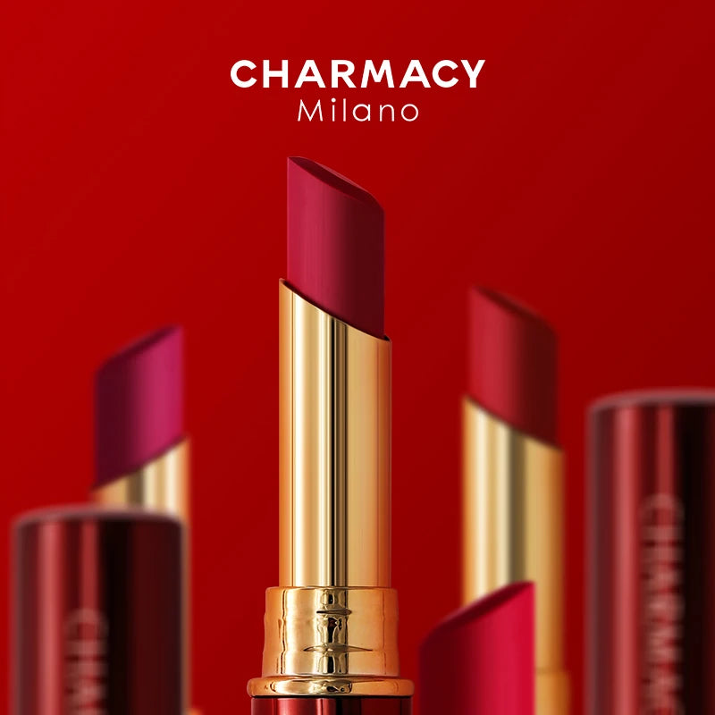 Waterproof Matte Lipstick – Long-Lasting Velvet Finish, Non-Stick Red & Purple Shades