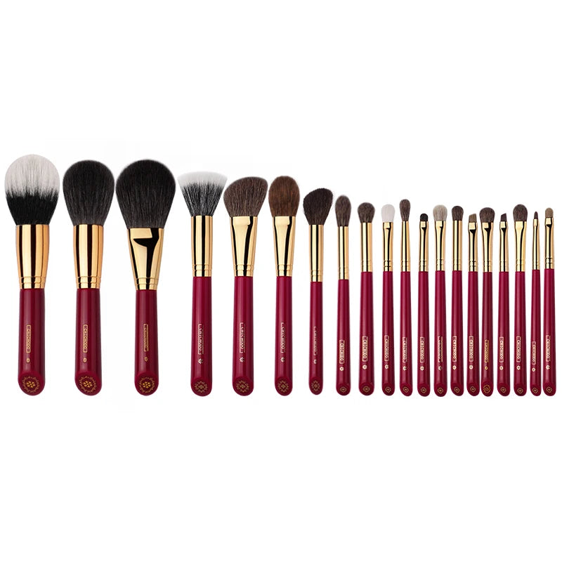CHICHODO Red Rose Series 20PCS Professional Makeup Brush Set – Luxurious & Synthetic Blend - Lylamor.com