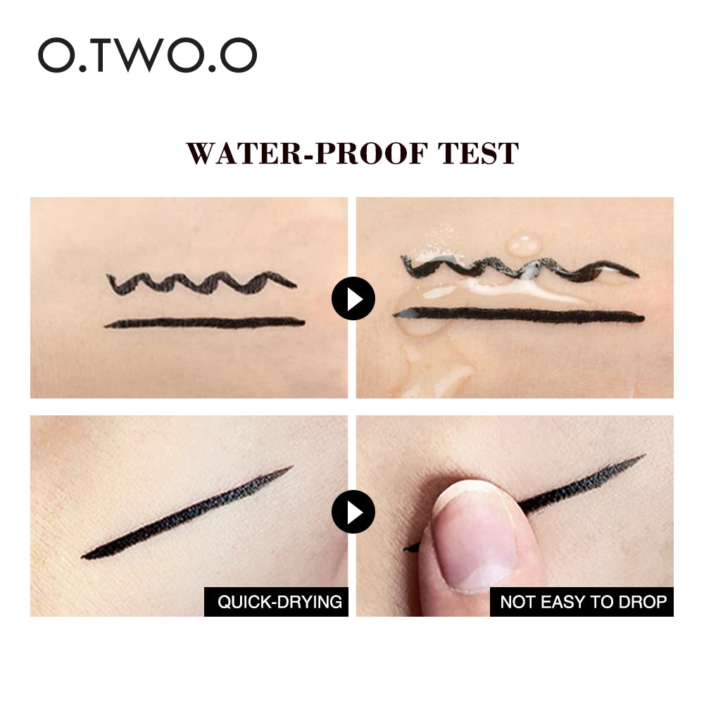 O.TWO.O Eyeliner Stamp Black Liquid Eyeliner Pen Waterproof Fast Dry Double-ended Eye Liner Pencil Make-up for Women Cosmetics - Lylamor.com