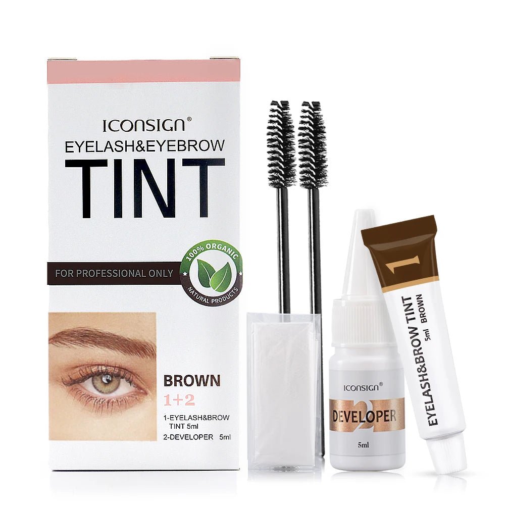 Eyelash & Eyebrow Dye Tint Kit - Professional Brow Enhancer & Lash Lift