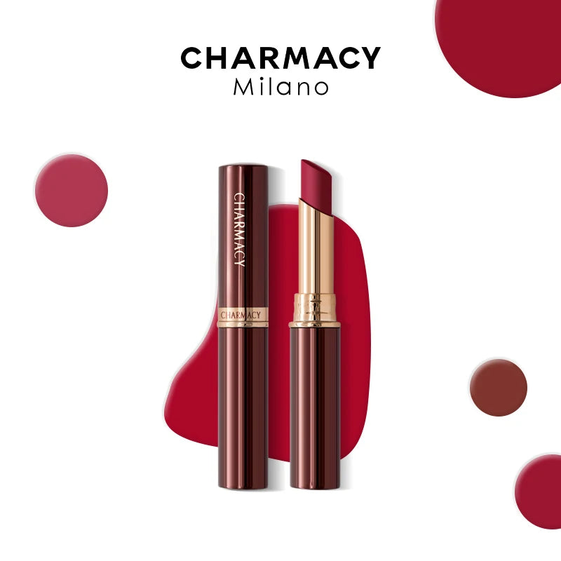 CHARMACY Waterproof Matte Lipstick – 16 Colors, Long-Lasting Velvet Finish - Lylamor.com