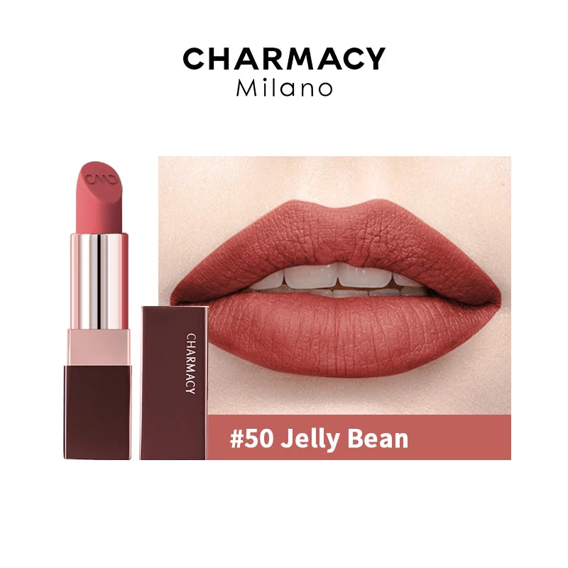 Charmacy Matte Durable Easy To Wear Lipstick Natural Velvet Red Long Lasting Waterproof Makeup - Lylamor.com