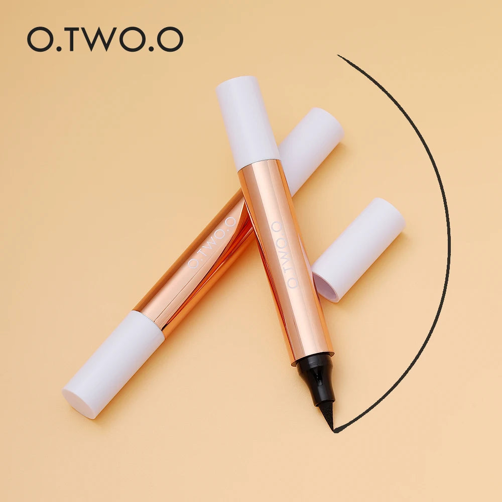 O.TWO.O Eyeliner Stamp Black Liquid Eyeliner Pen Waterproof Fast Dry Double-ended Eye Liner Pencil Make-up for Women Cosmetics - Lylamor.com