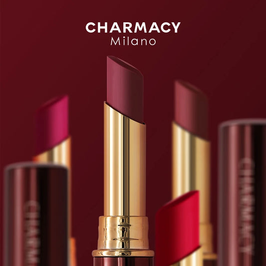 CHARMACY Waterproof Matte Lipstick – 16 Colors, Long-Lasting Velvet Finish - Lylamor.com