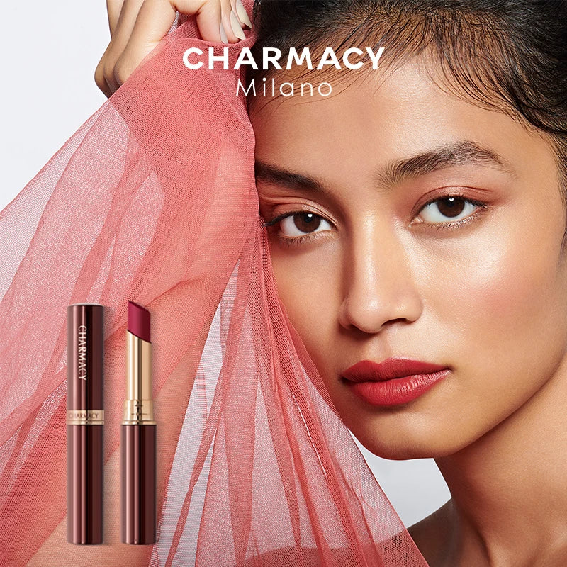 CHARMACY Waterproof Matte Lipstick – 16 Colors, Long-Lasting Velvet Finish - Lylamor.com