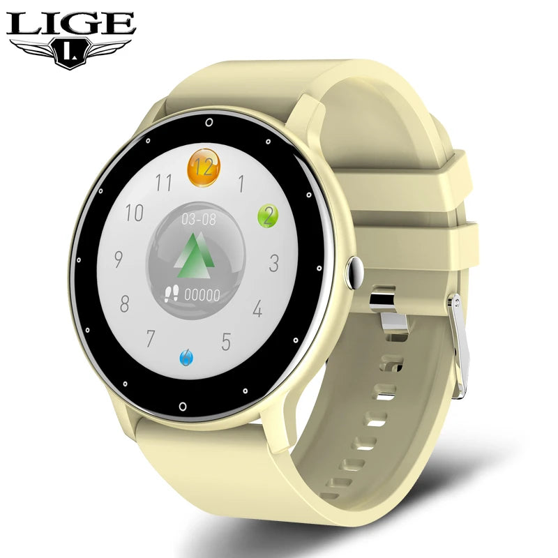 LIGE 2025 Smartwatch for Women - IP67 Waterproof Fitness Tracker w/ Bluetooth (Android/iOS)