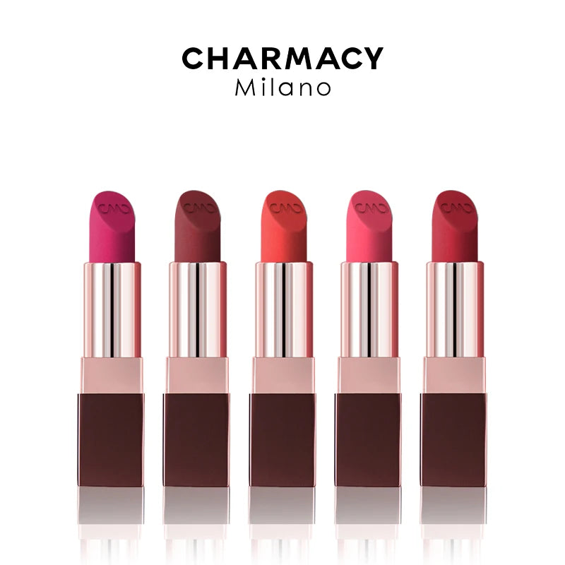 Charmacy Matte Durable Easy To Wear Lipstick Natural Velvet Red Long Lasting Waterproof Makeup - Lylamor.com