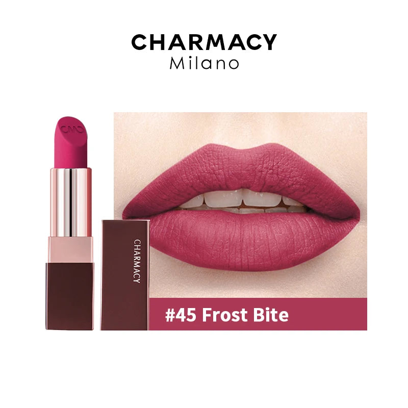 Charmacy Matte Durable Easy To Wear Lipstick Natural Velvet Red Long Lasting Waterproof Makeup - Lylamor.com