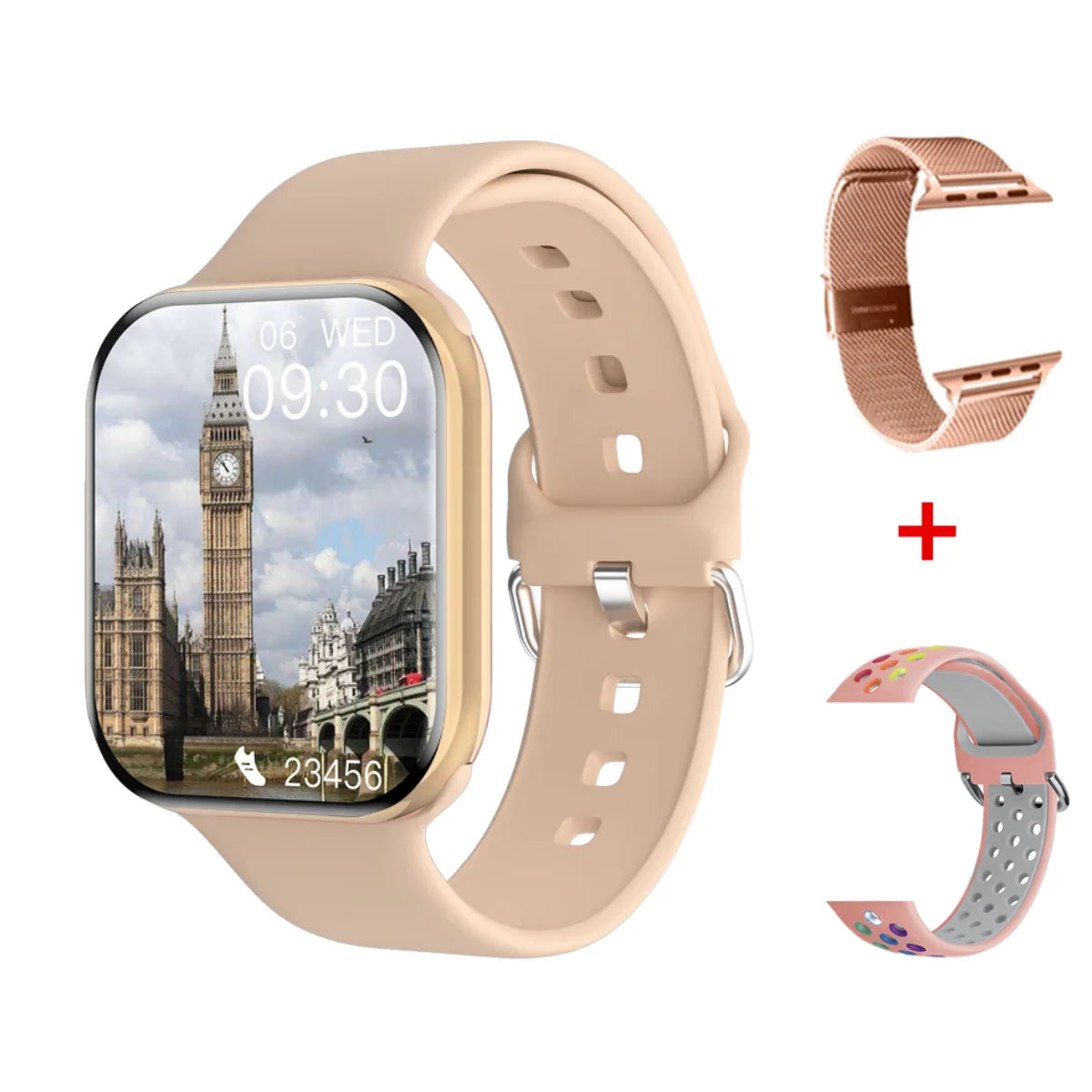 App GPS Watch 10 Smart Watch NFC Men HD AMOLED Memory Music 3D Surround Bluetooth Call Waterproof Smartwatch Woman