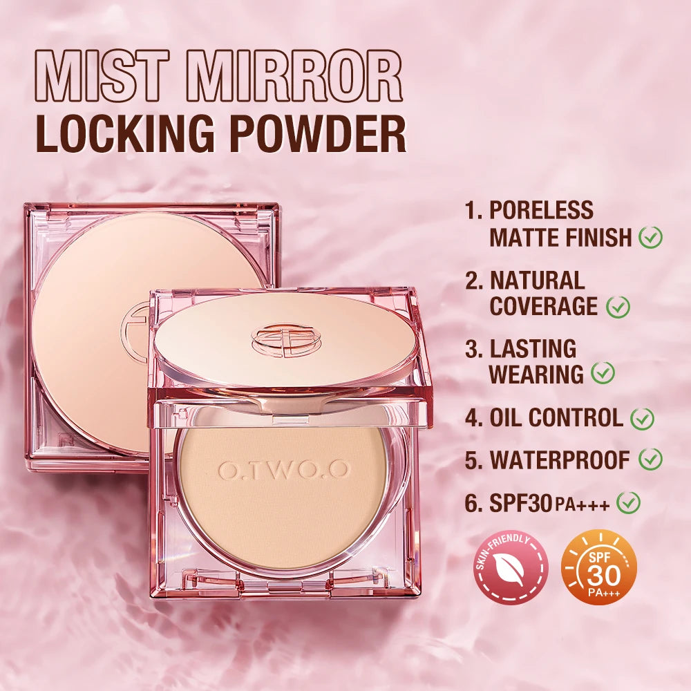 O.TWO.O Face Powder Oil-control 24 Hours SPF 30 PA+++ Long Lasting Waterproof Matte Face Makeup Cosmetic Setting Compact Powder - Lylamor.com