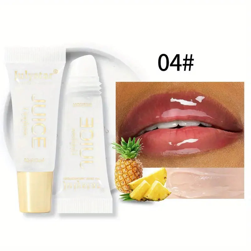 Crystal Clear Jelly Lip Oil - Moisturizing Lip Gloss with Fruit Scent