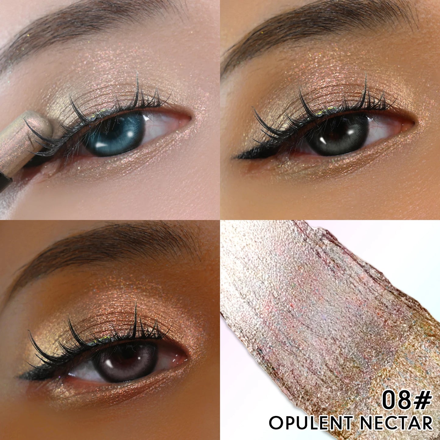 Multichrome Eyeshadow Pen | Double-Head Glitter Stick, Waterproof & Shimmer Finish