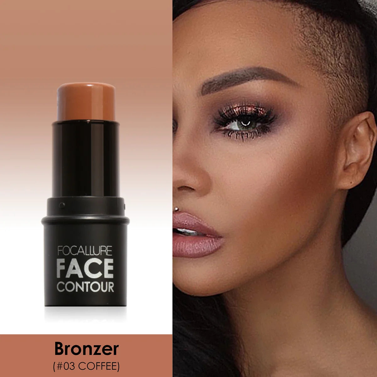 FOCALLURE Bronzer & Highlighter Stick – Waterproof Contour Corrector Illuminator Cream for Face & Body Makeup - Lylamor.com