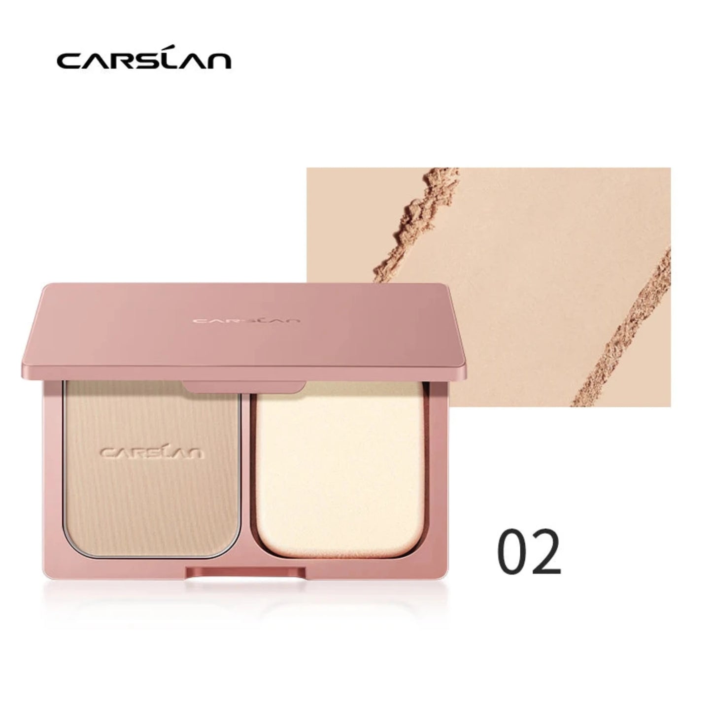 CARSLAN Long-lasting Oil Control Pressed Powder – Matte Waterproof Brightening Face Powder 9g - Lylamor.com