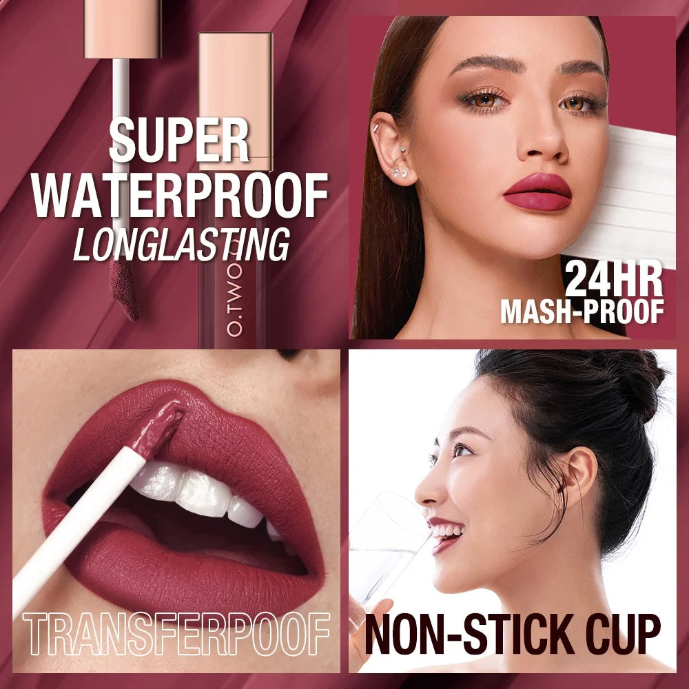 Liquid Matte Lipstick – 12 Colors Waterproof Long-Lasting Lip Glaze