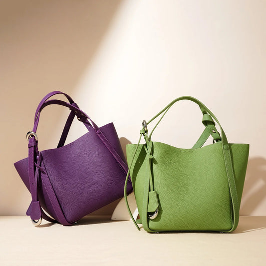 Firmranch Genuine Leather Basket Tote Handbag for Women – Fashion Casual Commuting Purse - Lylamor.com