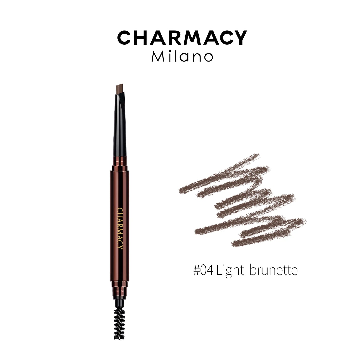 CHARMACY Professional 2-in-1 Triangle Eyebrow Pencil | Long-Lasting Waterproof Brow Definer