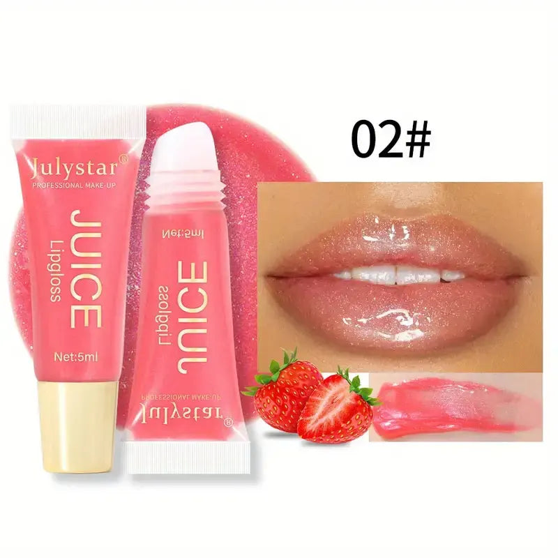 Crystal Clear Jelly Lip Oil - Moisturizing Lip Gloss with Fruit Scent