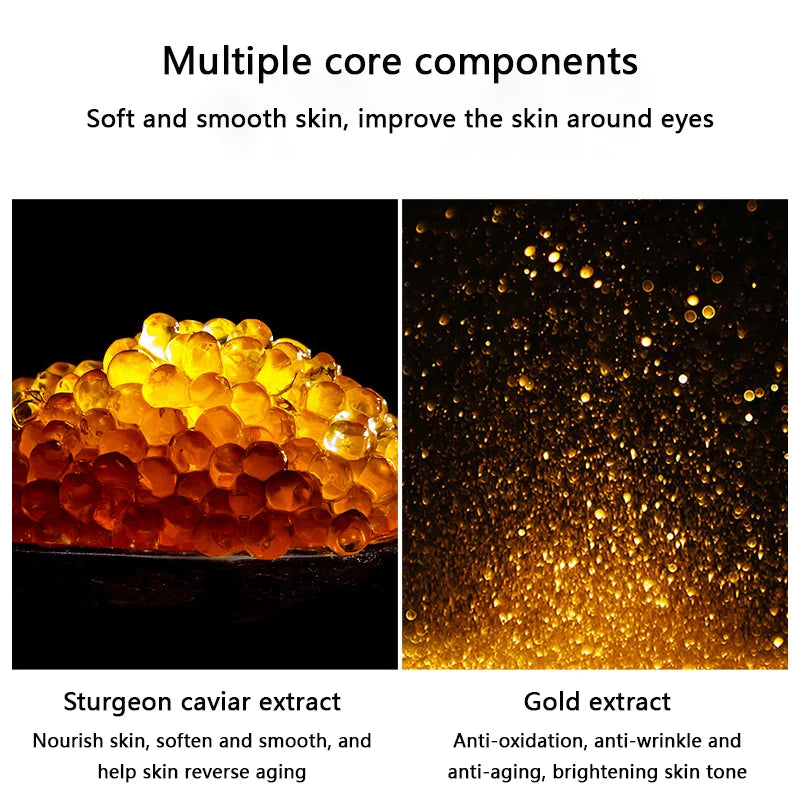 Gold Caviar Electric Vibration Massage Eye cream Moisturizing and antioxidant Improve fine lines, eye bags and dark circles