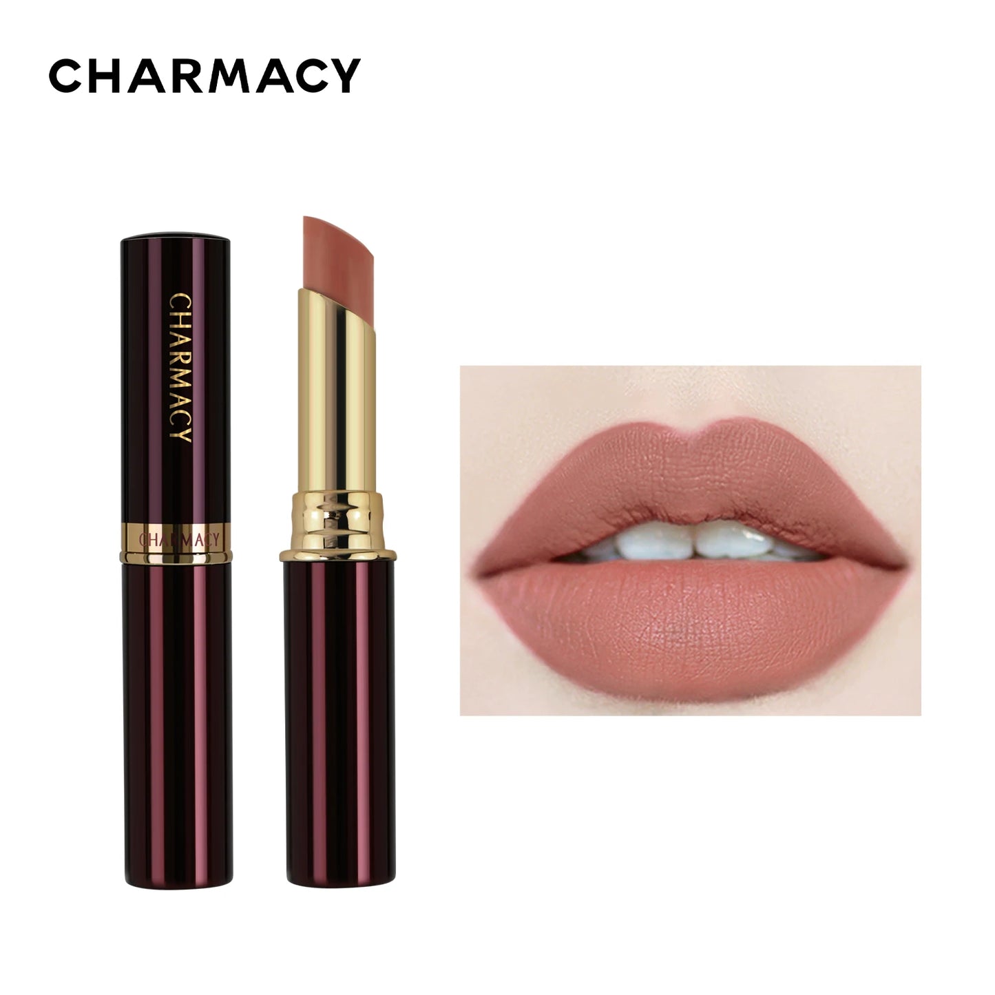 CHARMACY Long Lasting Waterproof Matte Nude Lipstick – Velvet Luxury Easy to Wear Lip Stick for Women - Lylamor.com