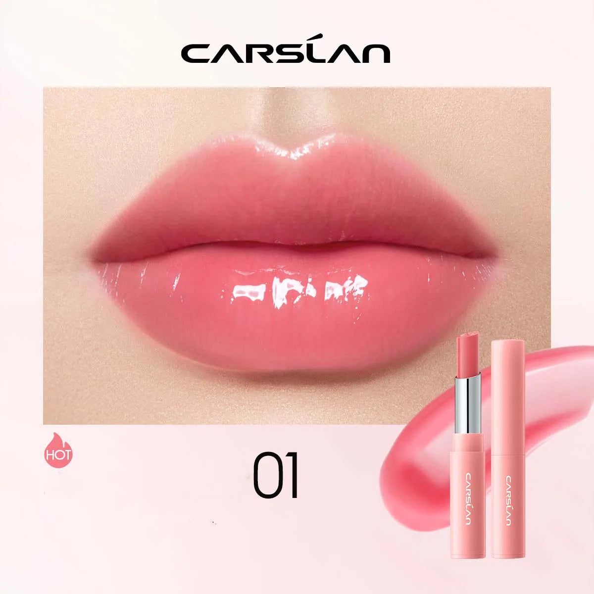 CARSLAN Color Lip Balm Flower Essence Moisturizing Lip Tint Gloss Plumper Lip Care - Lylamor.com