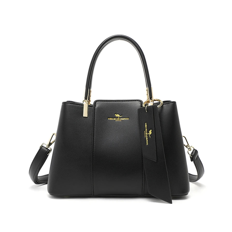 AMYMANG Soft Leather Large Capacity Shoulder and Crossbody Casual Tote Bag - Lylamor.com
