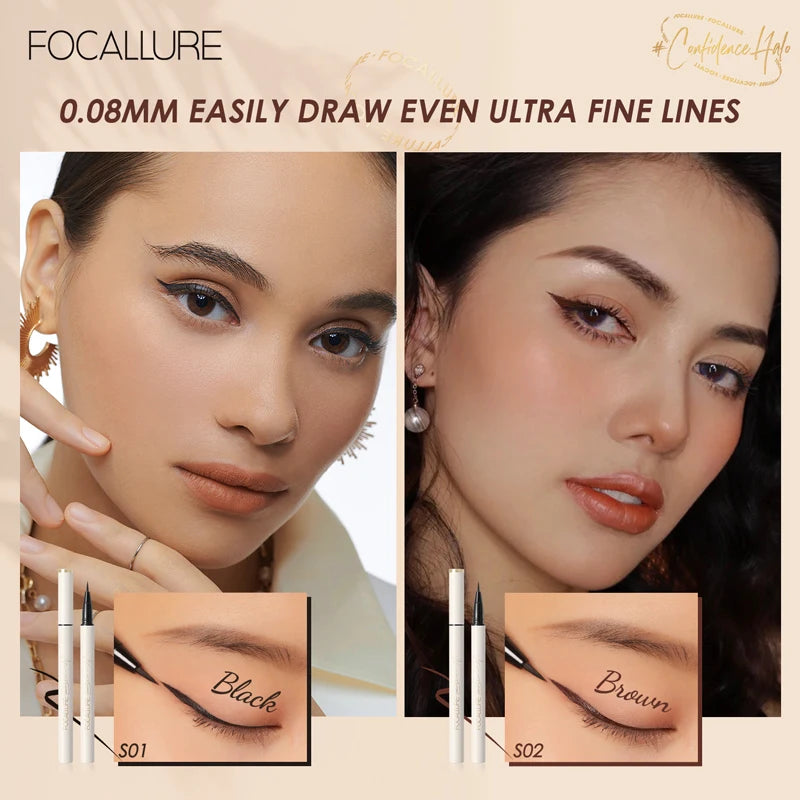 FOCALLURE Liquid Eyeliner Pen – Waterproof Gel Pencil, Long Lasting Quick-Dry Eye Makeup for Women - Lylamor.com