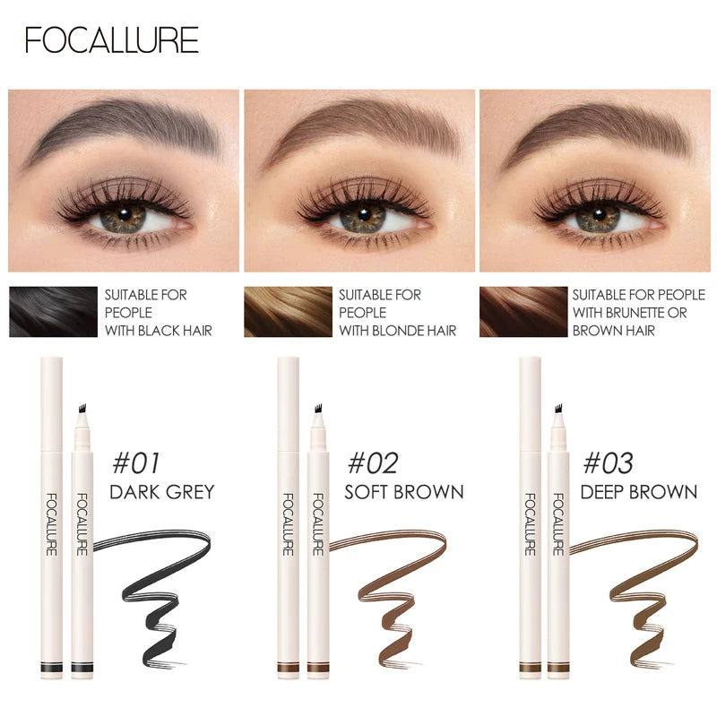 4 Forks Eyebrow Pencil – Waterproof, Long-Lasting & Natural Brow Enhancer - Lylamor.com