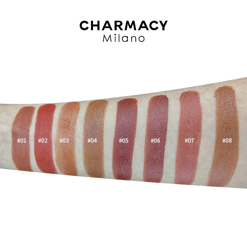 CHARMACY 8 Color Nude Matte Velvet Lipstick – Long Lasting Moisturizing Lip Makeup for Women - Lylamor.com