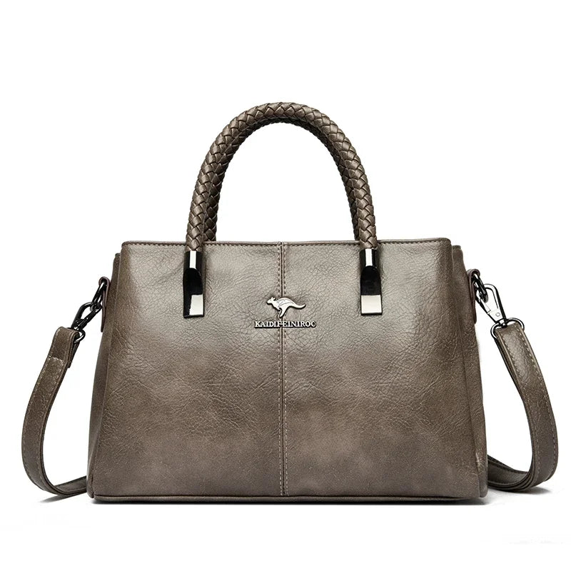 Luxury Women’s PU Leather Shoulder & Crossbody Tote Bag – Large Capacity Handbag with Zipper Closure - Lylamor.com