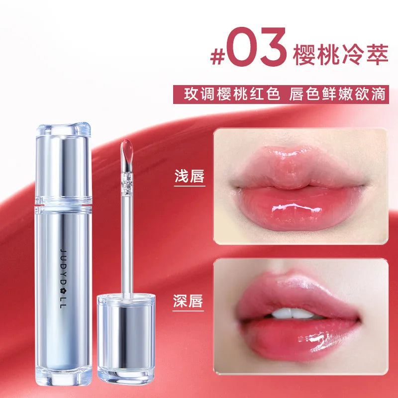 Judydoll Ice Iron Lip Glaze Shine Non-Stick Watery Lip Gloss - Lylamor.com