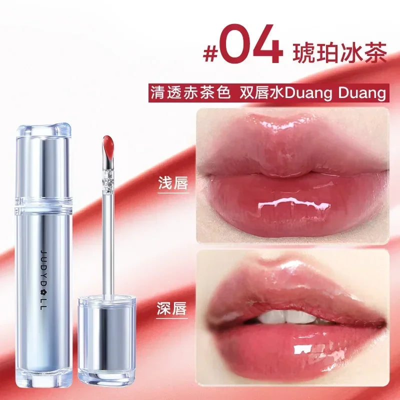 Judydoll Ice Iron Lip Glaze Shine Non-Stick Watery Lip Gloss - Lylamor.com