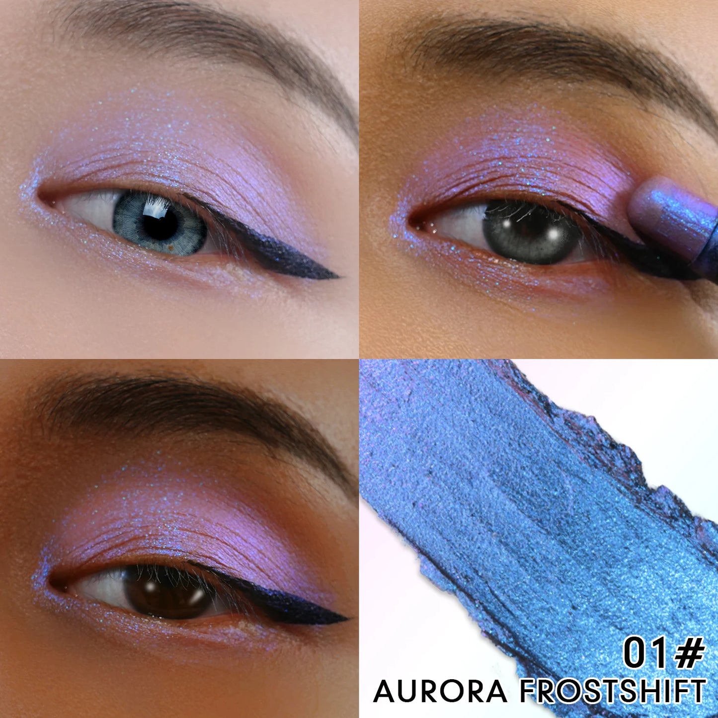 Multichrome Eyeshadow Pen | Double-Head Glitter Stick, Waterproof & Shimmer Finish