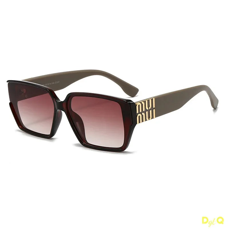 DGTQ New Luxury Glamour Sunglasses For Men And Women Stylish Classic Brand Glasses Unisex Designer Square Shades Jewelry Mask