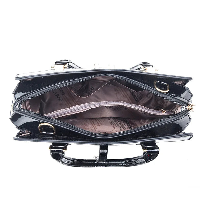 Luxury Crocodile-Pattern Tote Bag - Large Capacity Designer Shoulder & Crossbody Handbag