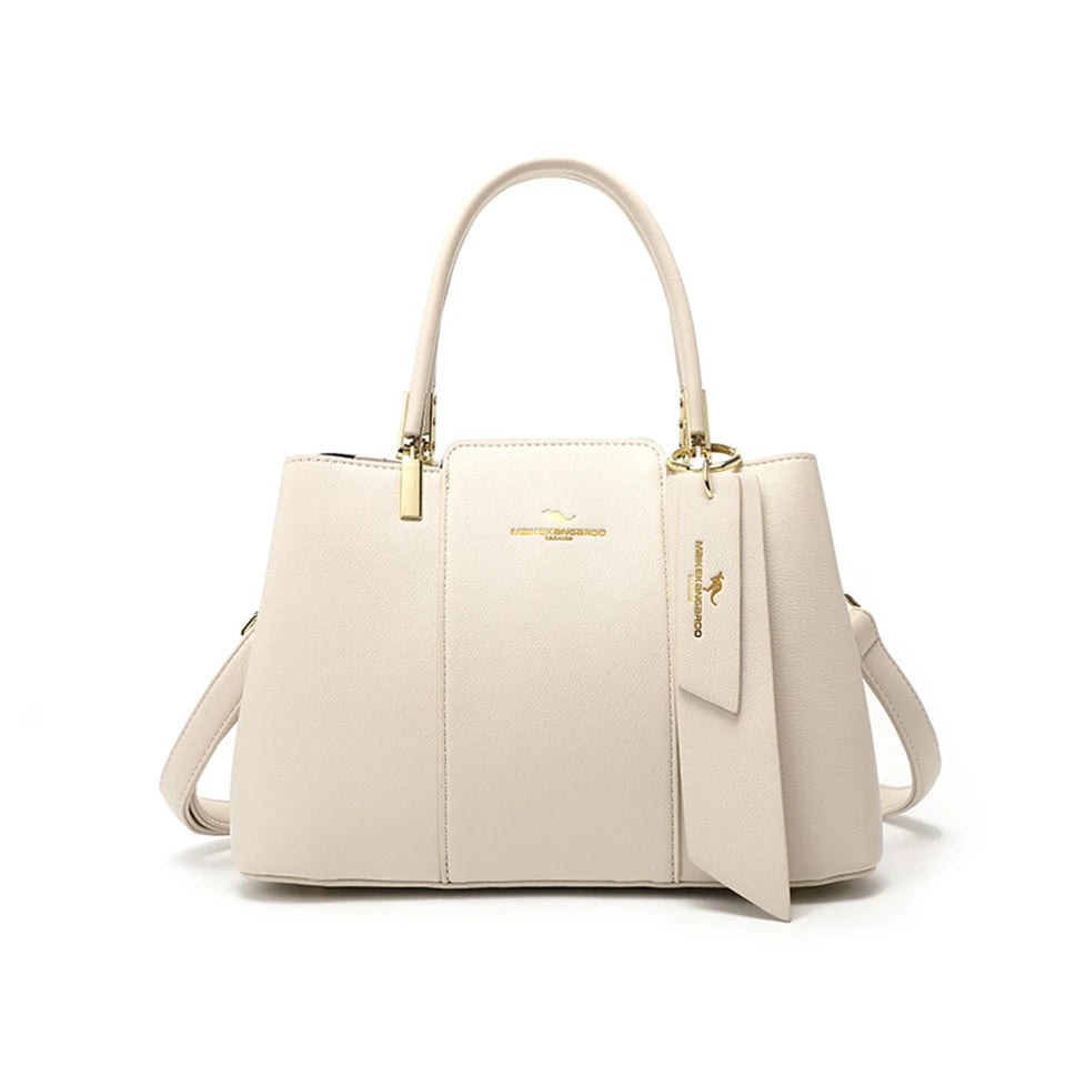 AMYMANG Soft Leather Large Capacity Shoulder and Crossbody Casual Tote Bag - Lylamor.com