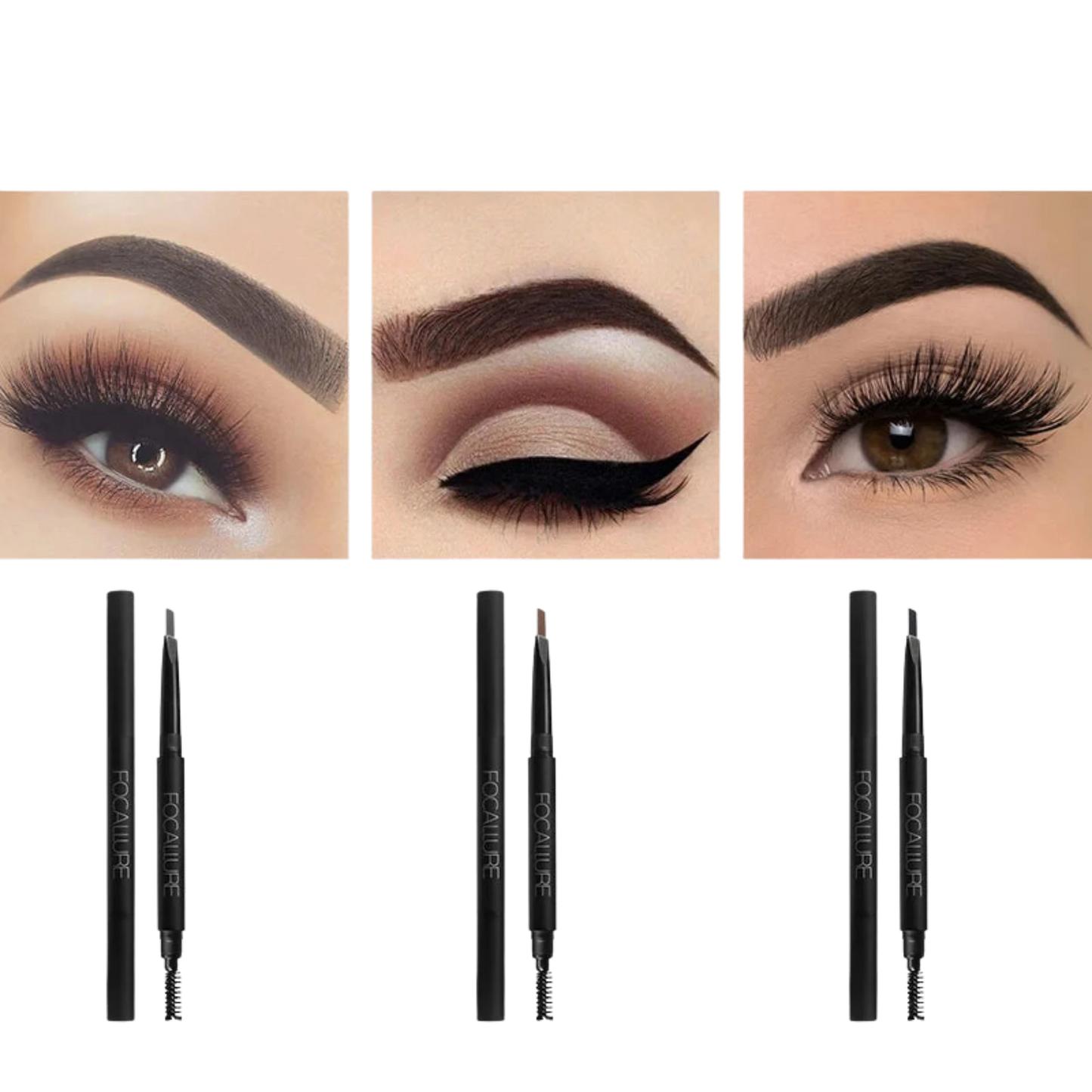Focallure 3-Color Eyebrow Pencil Precise Long-Lasting Waterproof Eyeliner for Blonde and Brown Eyebrows - Lylamor.com