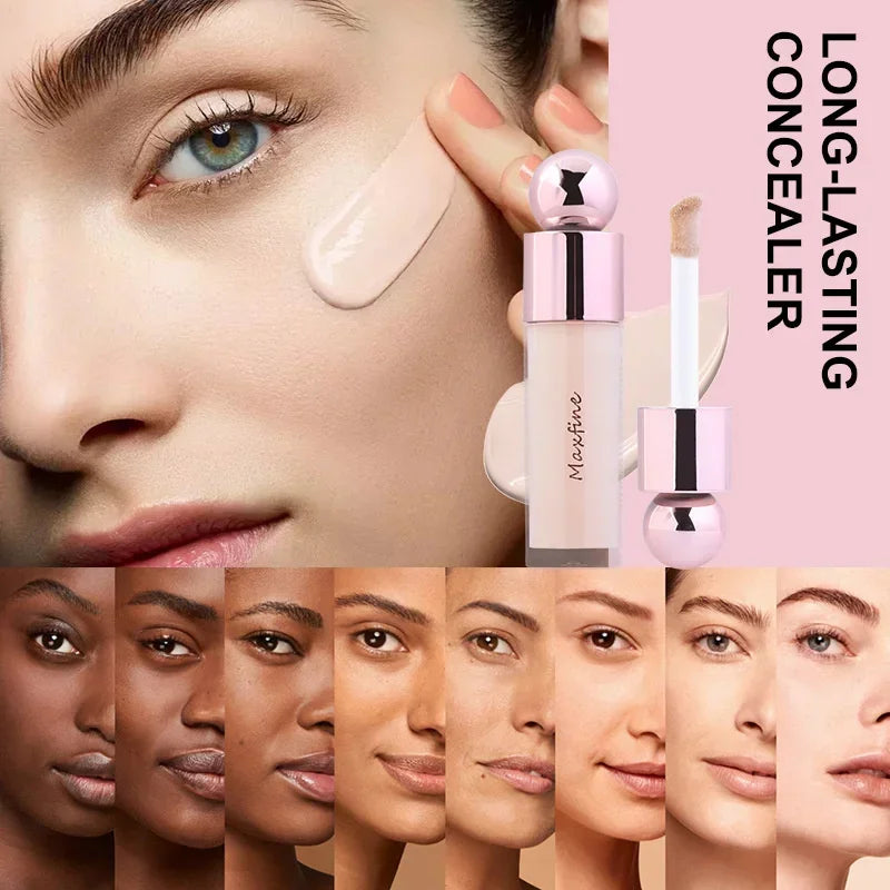 Cream Concealer Full Coverage Foundation Cream For Dark Skin Oil-Control Korean Moisturizing Foundation Lasting Base Makeup