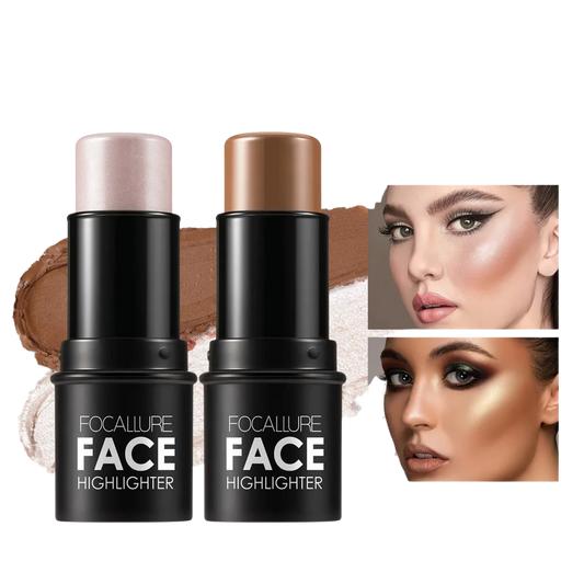 FOCALLURE Bronzer & Highlighter Stick – Waterproof Contour Corrector Illuminator Cream for Face & Body Makeup - Lylamor.com