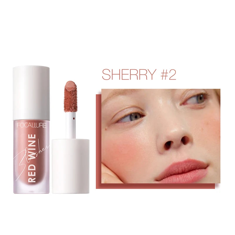 FOCALLURE Liquid Blusher 4 Colors Long Lasting Matte Korean Makeup - Lylamor.com