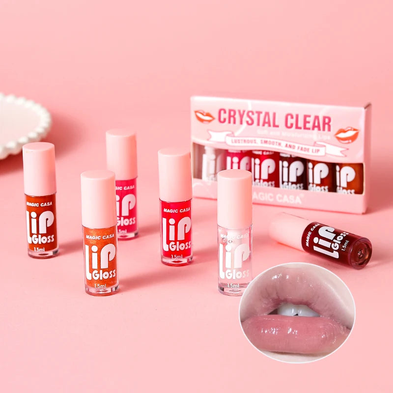 Coffret 6 huiles à lèvres en gelée MAGIC CASA – Gloss repulpant et hydratant
