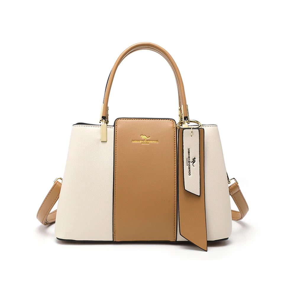 AMYMANG Soft Leather Large Capacity Shoulder and Crossbody Casual Tote Bag - Lylamor.com