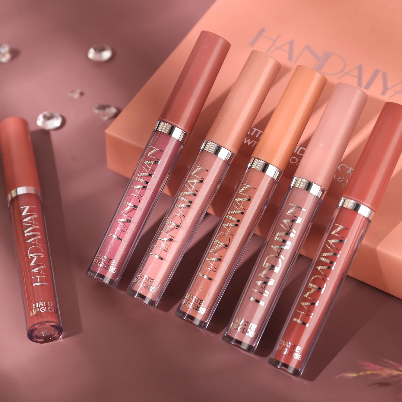 6-Piece Non-Stick Liquid Lipstick Set - Long-Lasting Matte Lip Gloss Gift Box