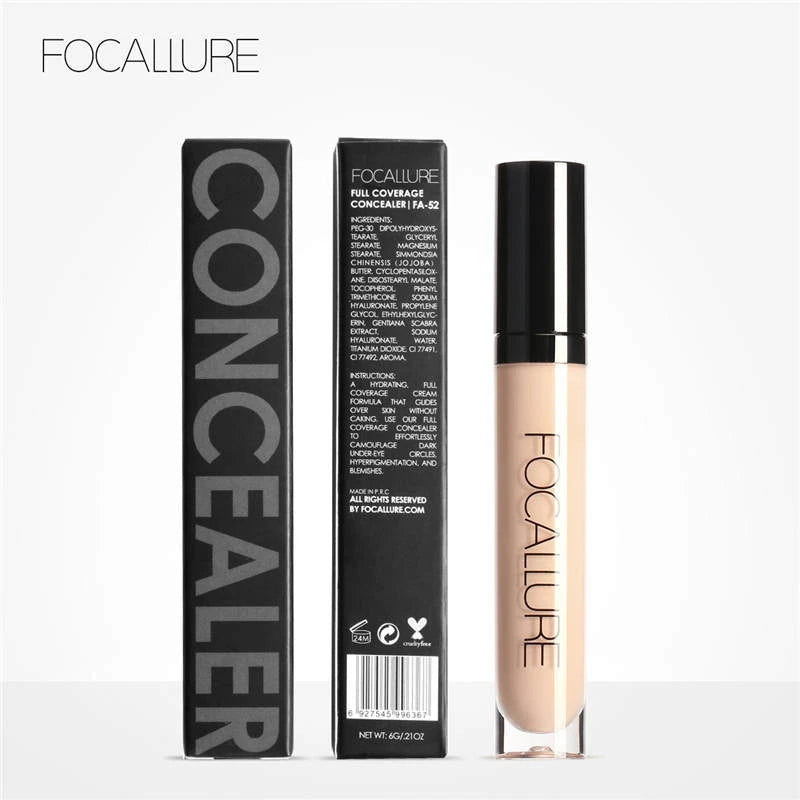 FOCALLURE Full Coverage Face Concealer – Waterproof Oil-Control Moisturizing Liquid Foundation Makeup for Women - Lylamor.com