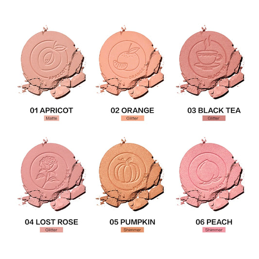CARSLAN 6 Colors Blush Palette – Matte, Shimmer & Highlight Cheek Makeup - Lylamor.com