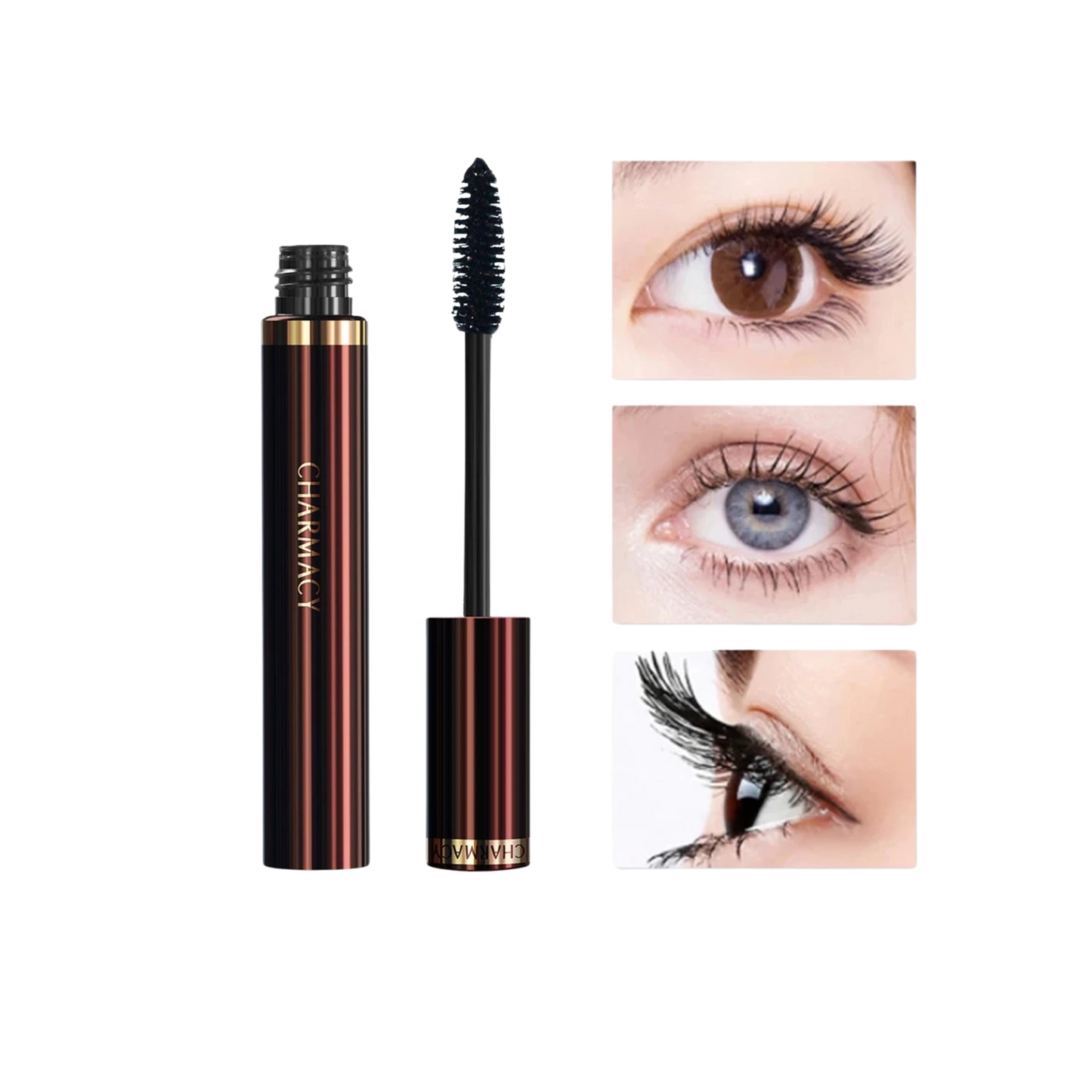 CHARMACY 3D Waterproof Mascara | Quick Dry, Lengthening & Curling