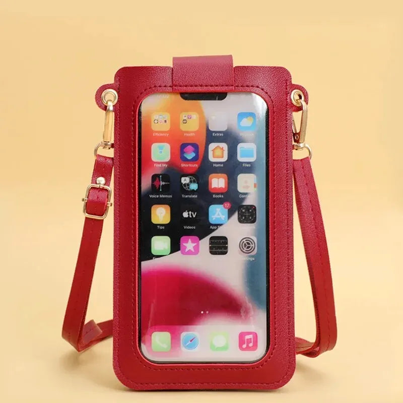 Soft Leather Crossbody Phone Bag – Stylish & Functional Wallet Purse for Women