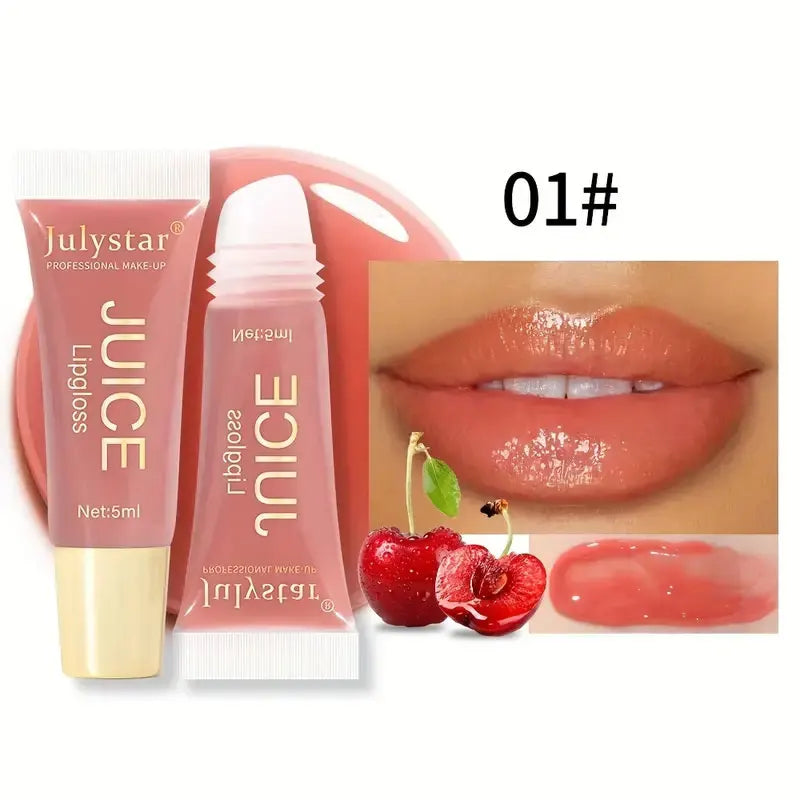 Crystal Clear Jelly Lip Oil - Moisturizing Lip Gloss with Fruit Scent