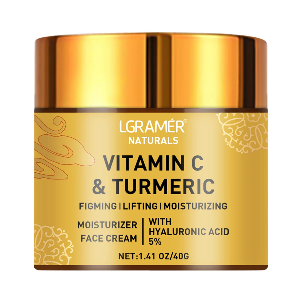 Turmeric & Vitamin C Face Cream – Retinol + Hyaluronic Acid Brightening Moisturizer