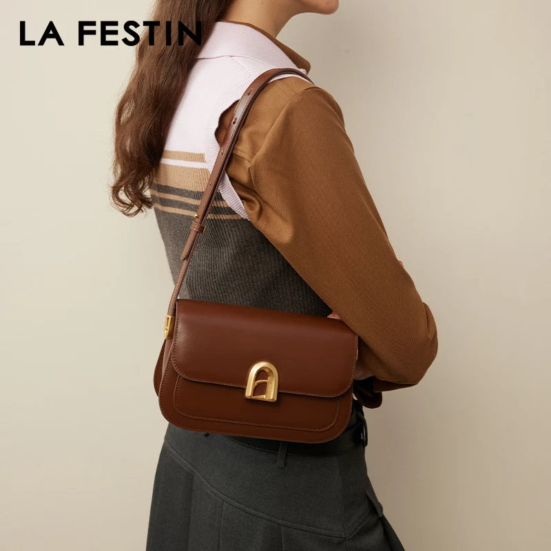 LA FESTIN Ladies Leather Crossbody Shoulder Bag – A-line Door Series - Lylamor.com